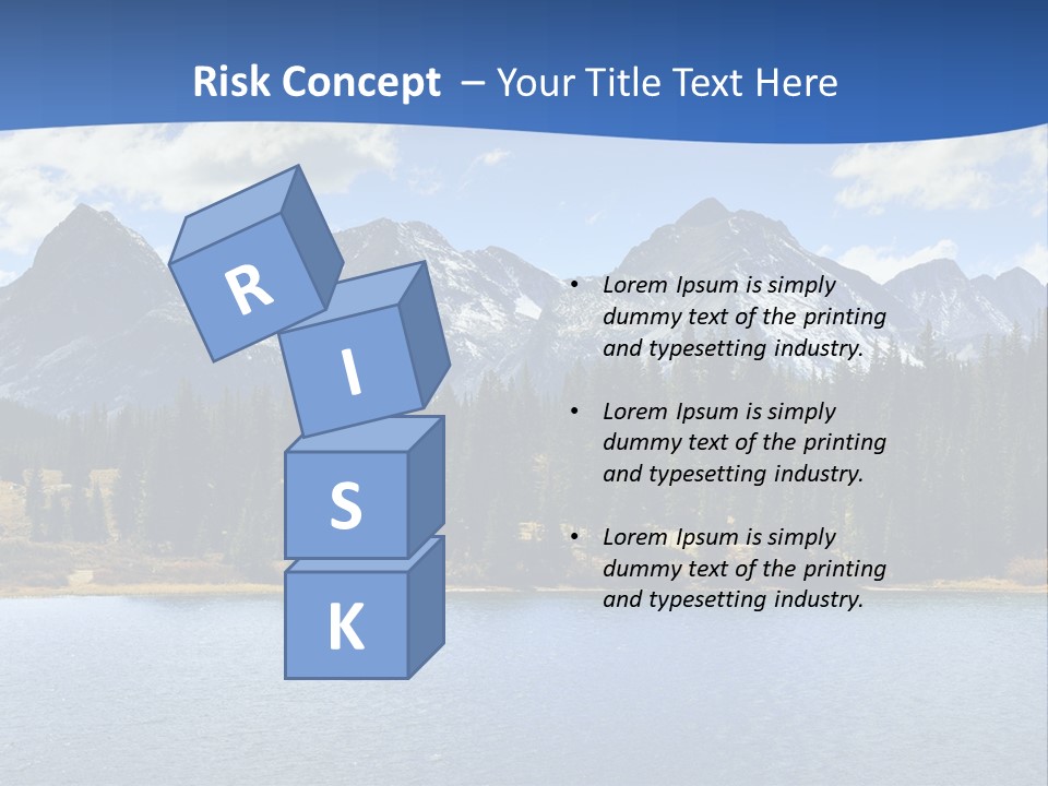 A Lake Surrounded By Trees And Mountains In The Background PowerPoint Template
