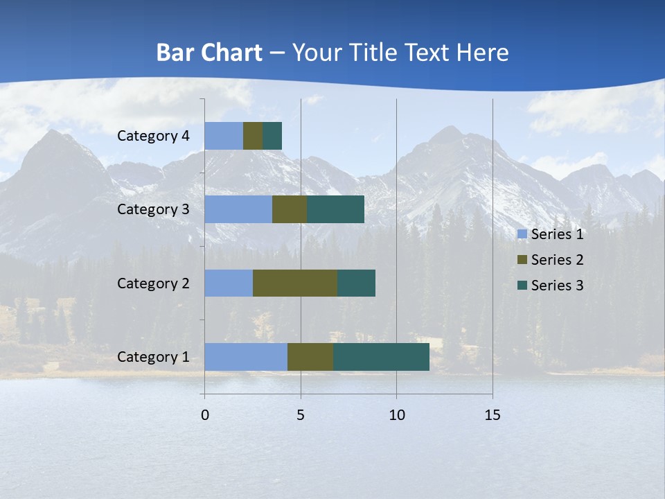 A Lake Surrounded By Trees And Mountains In The Background PowerPoint Template