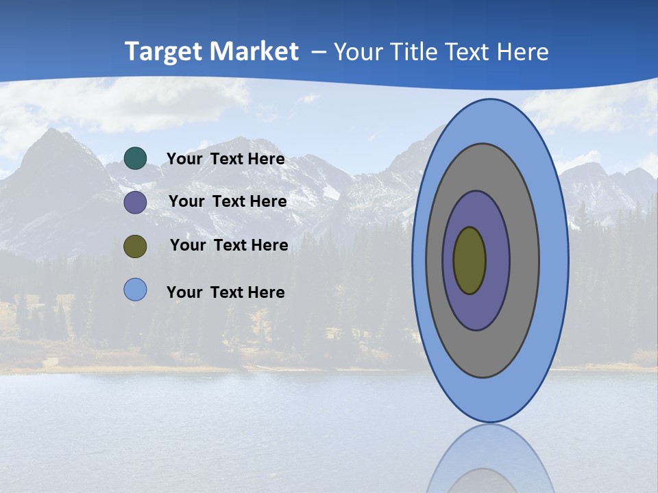 A Lake Surrounded By Trees And Mountains In The Background PowerPoint Template