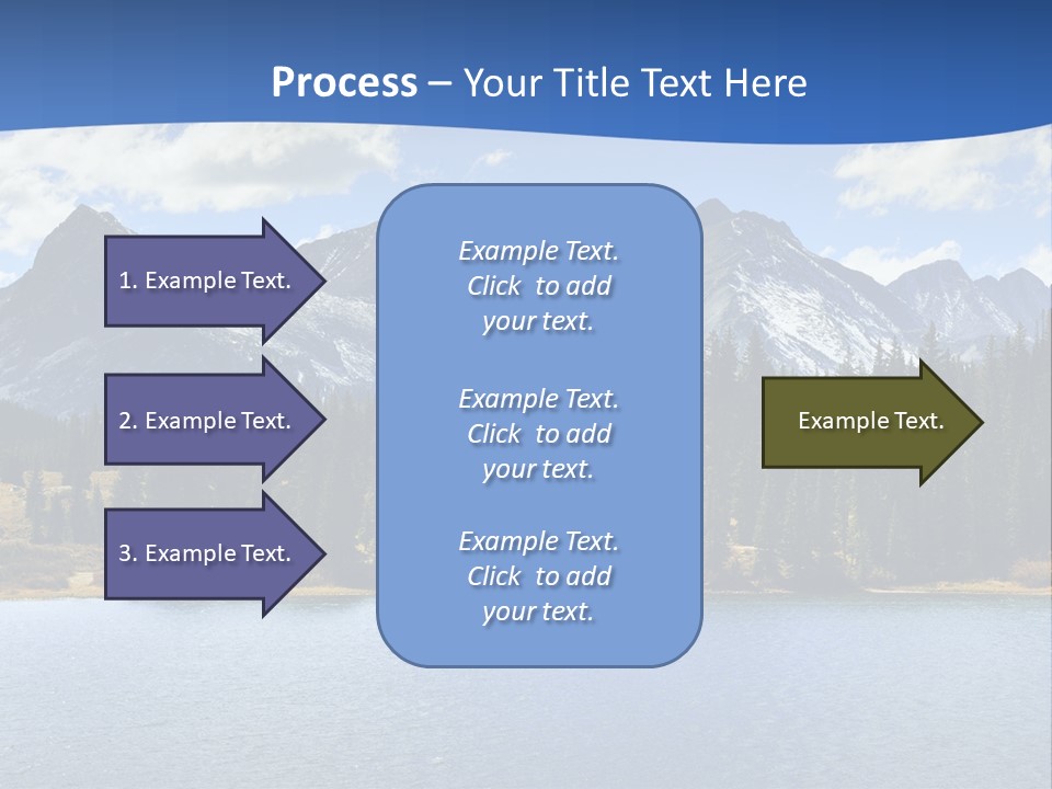 A Lake Surrounded By Trees And Mountains In The Background PowerPoint Template