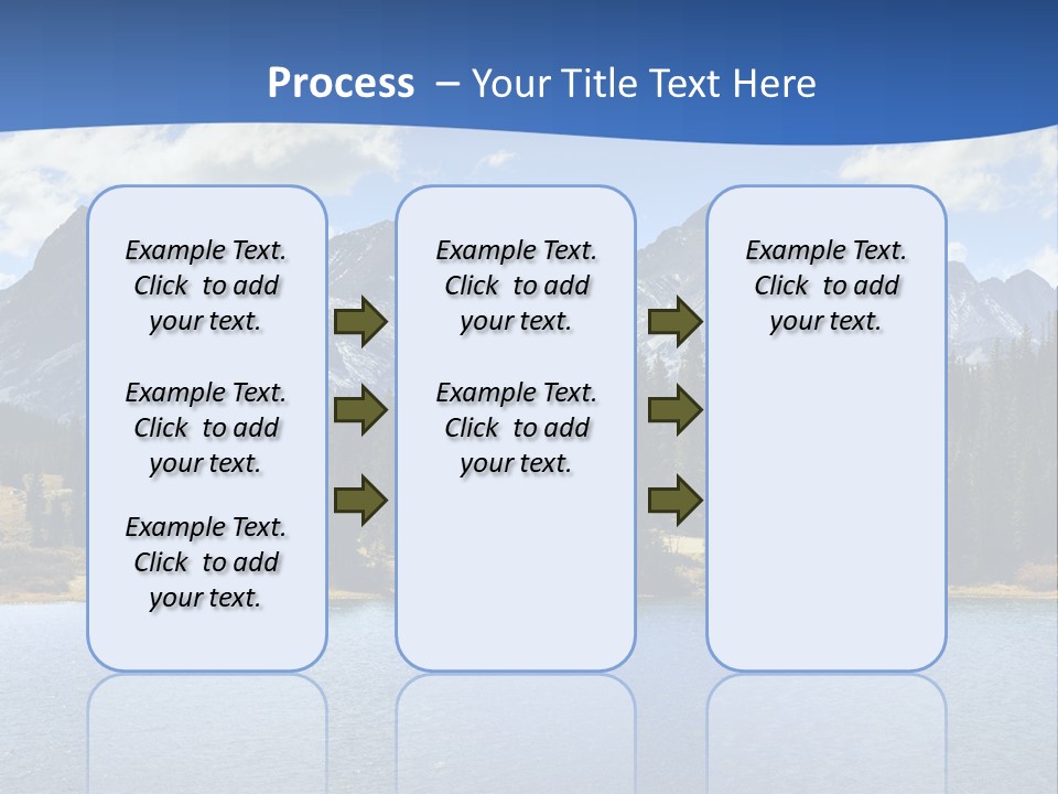 A Lake Surrounded By Trees And Mountains In The Background PowerPoint Template