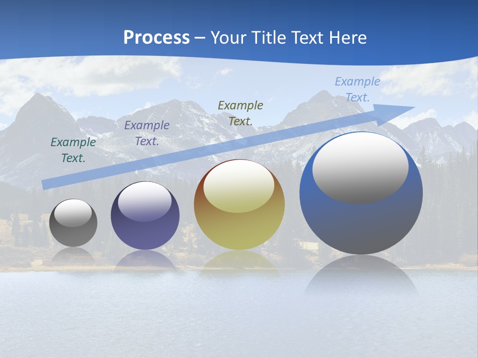 A Lake Surrounded By Trees And Mountains In The Background PowerPoint Template