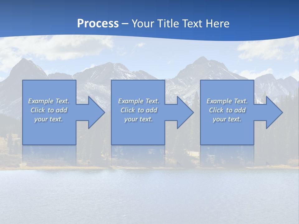 A Lake Surrounded By Trees And Mountains In The Background PowerPoint Template