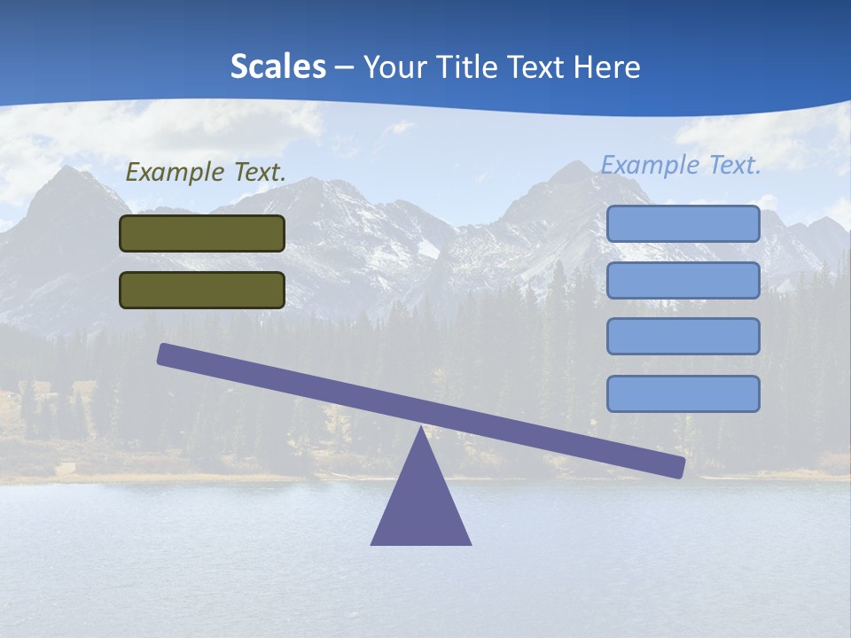 A Lake Surrounded By Trees And Mountains In The Background PowerPoint Template