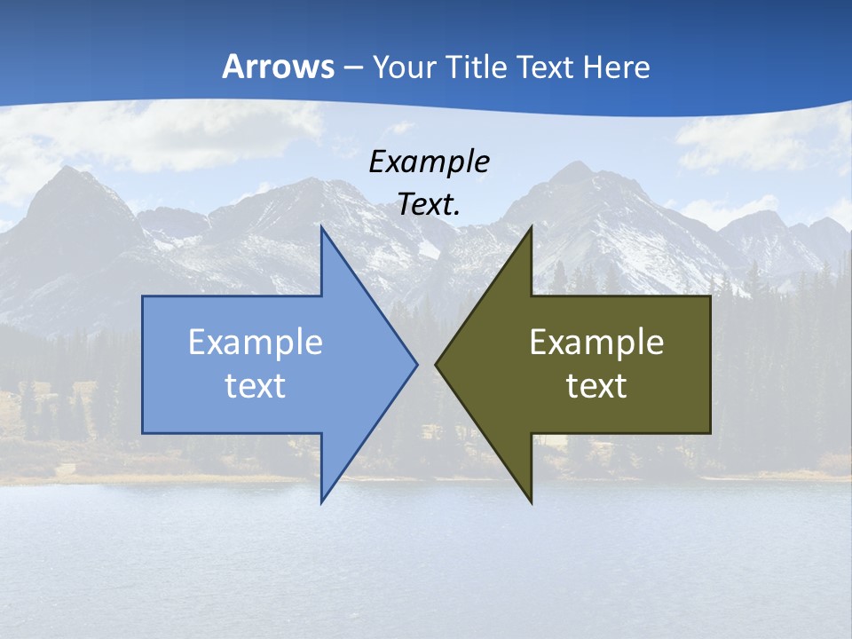 A Lake Surrounded By Trees And Mountains In The Background PowerPoint Template