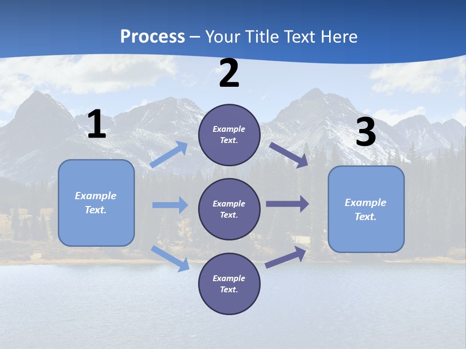 A Lake Surrounded By Trees And Mountains In The Background PowerPoint Template