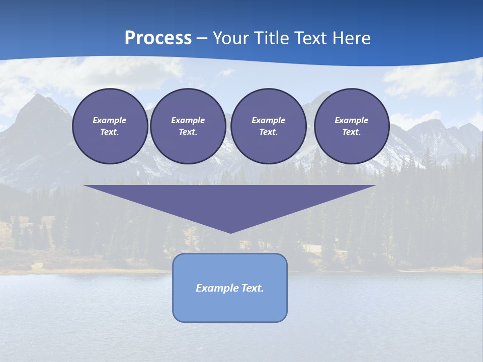 A Lake Surrounded By Trees And Mountains In The Background PowerPoint Template