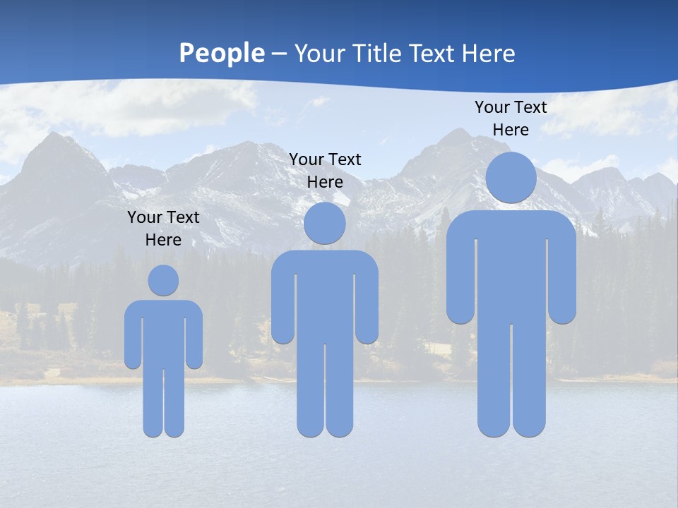 A Lake Surrounded By Trees And Mountains In The Background PowerPoint Template