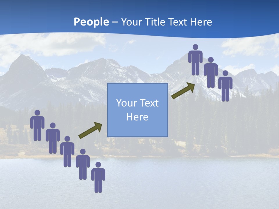 A Lake Surrounded By Trees And Mountains In The Background PowerPoint Template