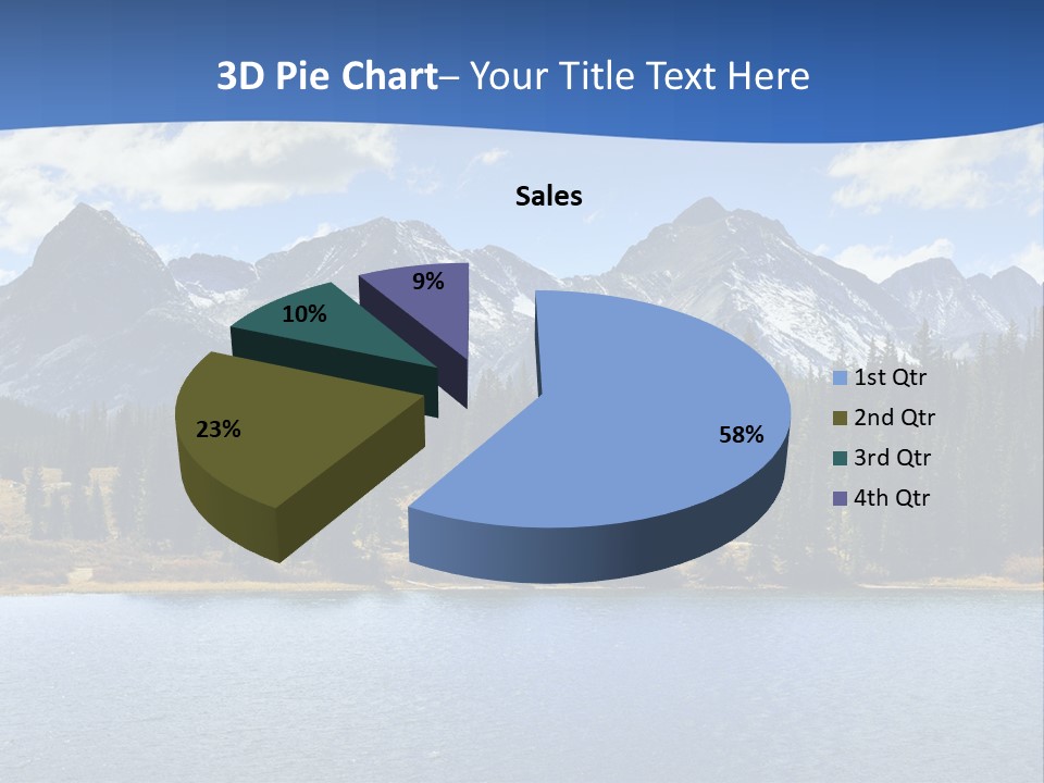 A Lake Surrounded By Trees And Mountains In The Background PowerPoint Template