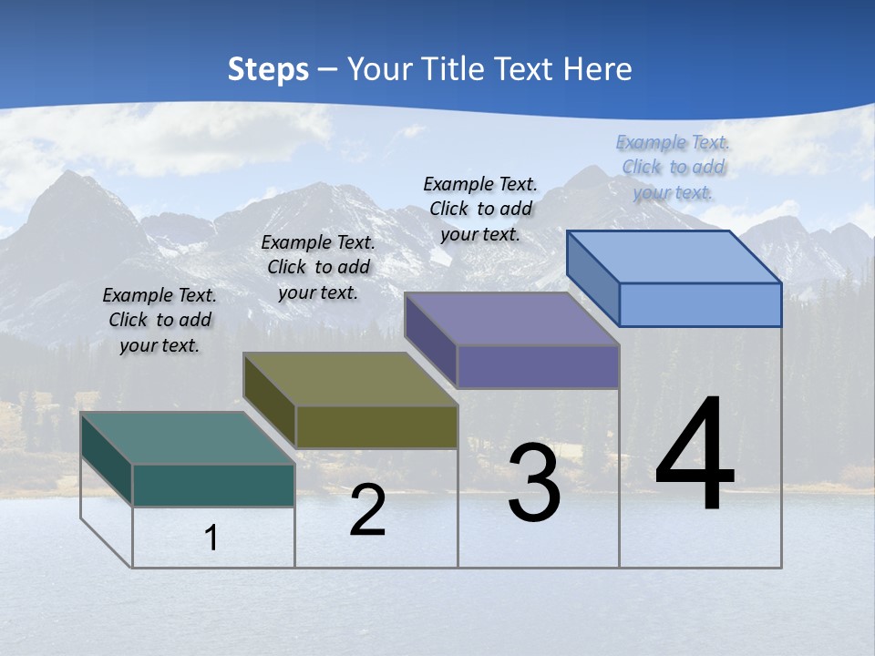 A Lake Surrounded By Trees And Mountains In The Background PowerPoint Template