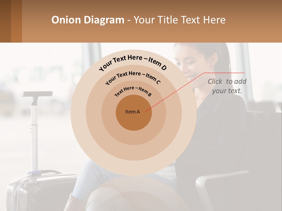 A Woman Sitting In A Chair Looking At Her Cell Phone PowerPoint Template