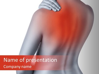 A Woman Holding Her Back In Pain Powerpoint Presentation PowerPoint Template