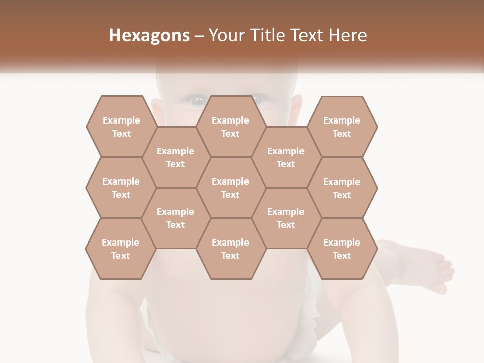 A Baby Sitting On The Ground With A White Background PowerPoint Template