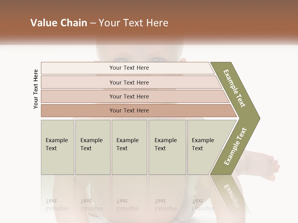 A Baby Sitting On The Ground With A White Background PowerPoint Template