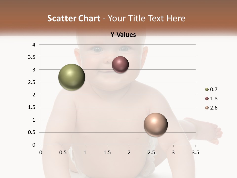 A Baby Sitting On The Ground With A White Background PowerPoint Template