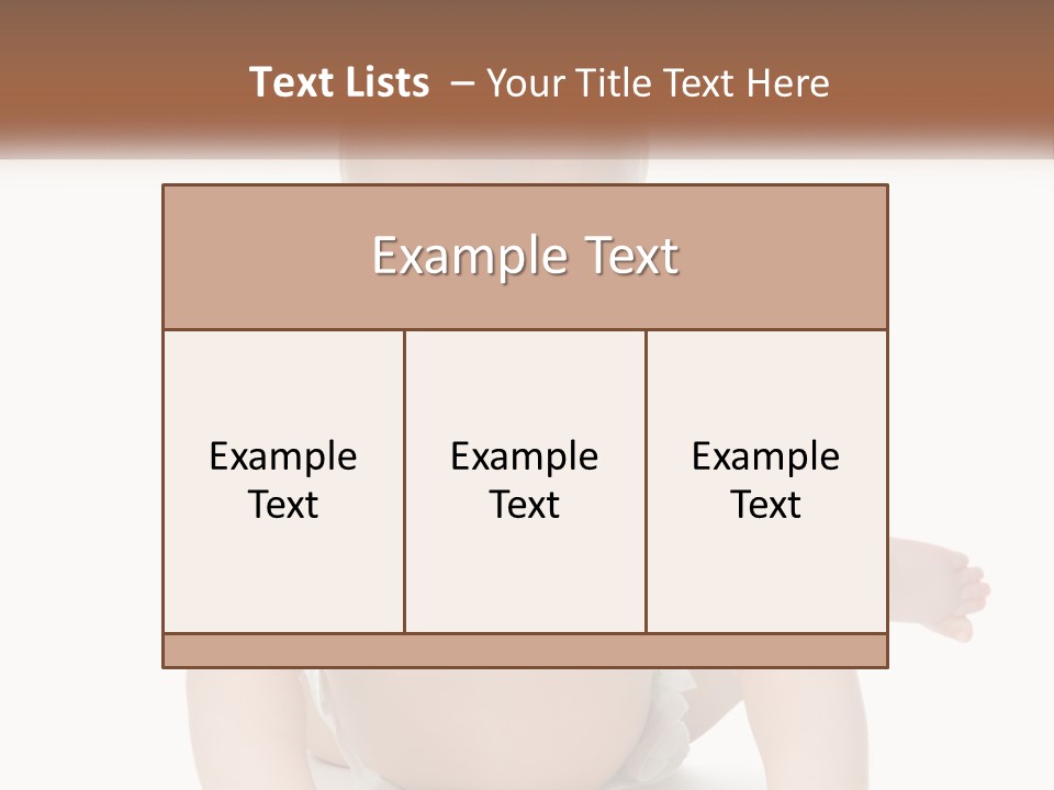 A Baby Sitting On The Ground With A White Background PowerPoint Template