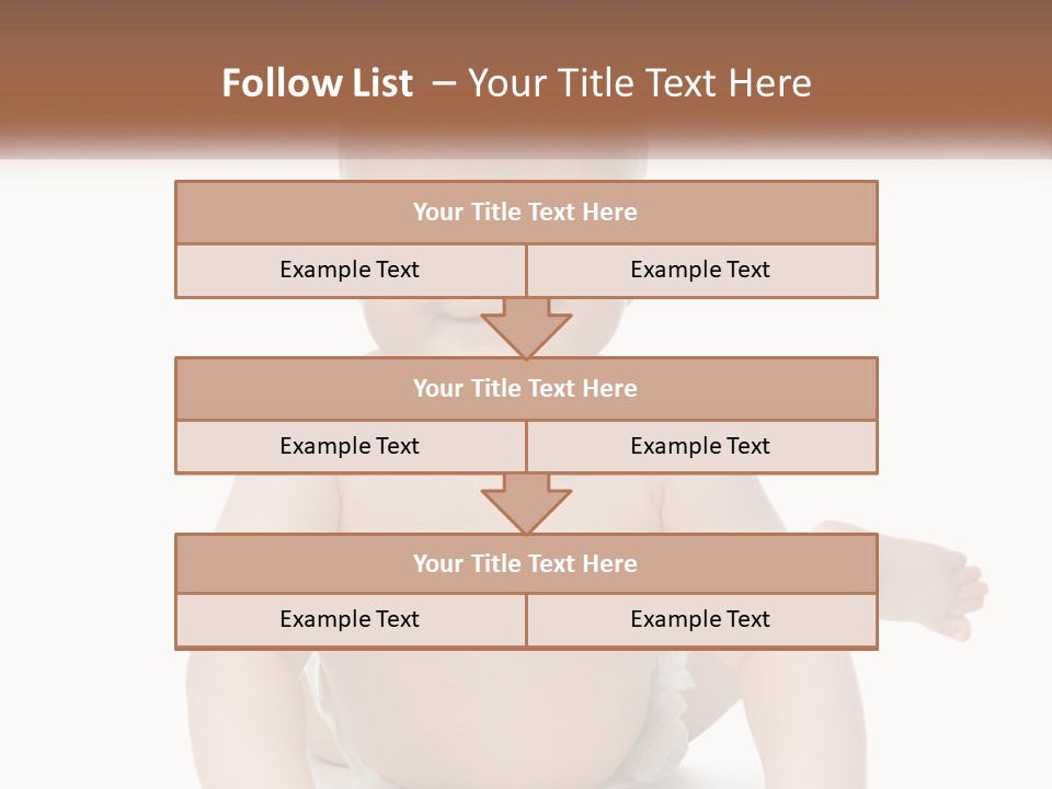 A Baby Sitting On The Ground With A White Background PowerPoint Template