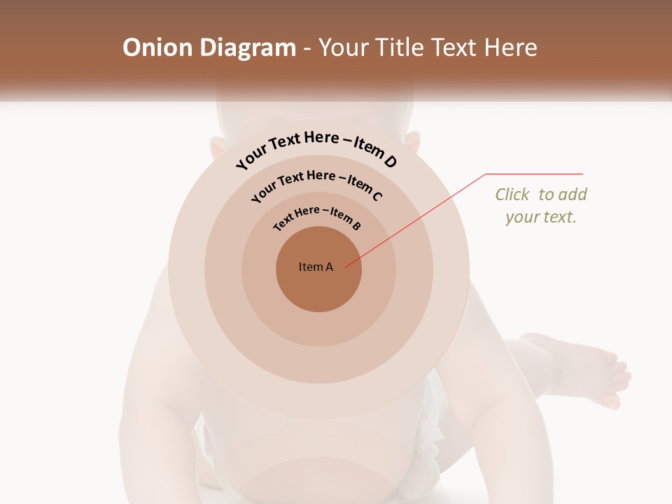 A Baby Sitting On The Ground With A White Background PowerPoint Template