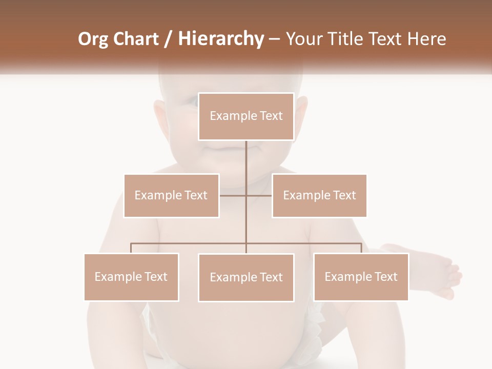 A Baby Sitting On The Ground With A White Background PowerPoint Template