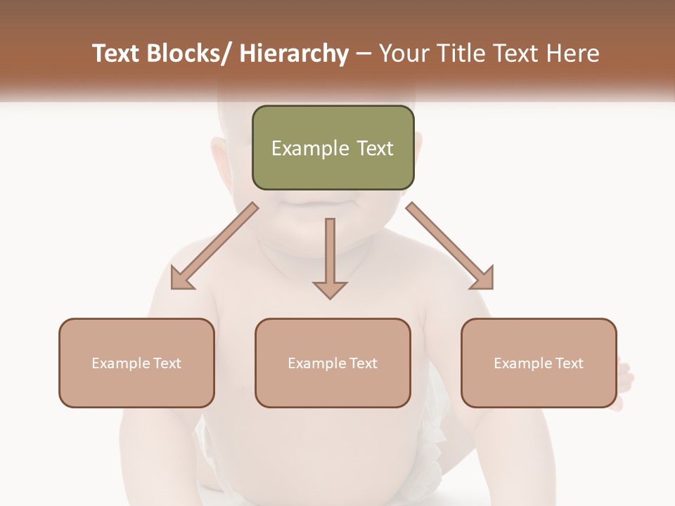 A Baby Sitting On The Ground With A White Background PowerPoint Template