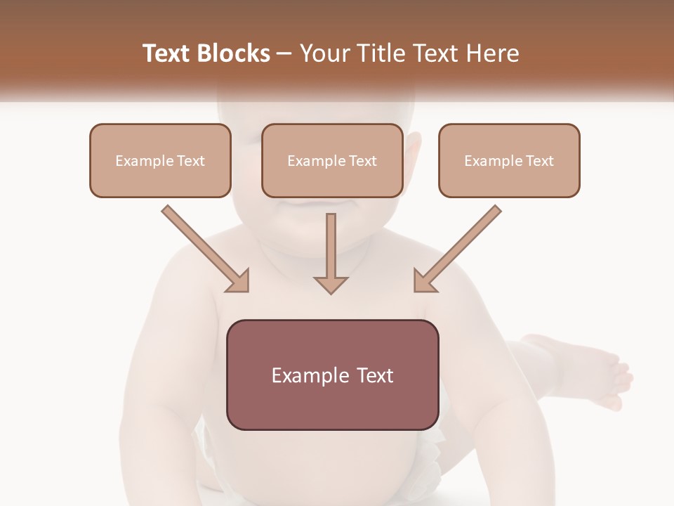 A Baby Sitting On The Ground With A White Background PowerPoint Template