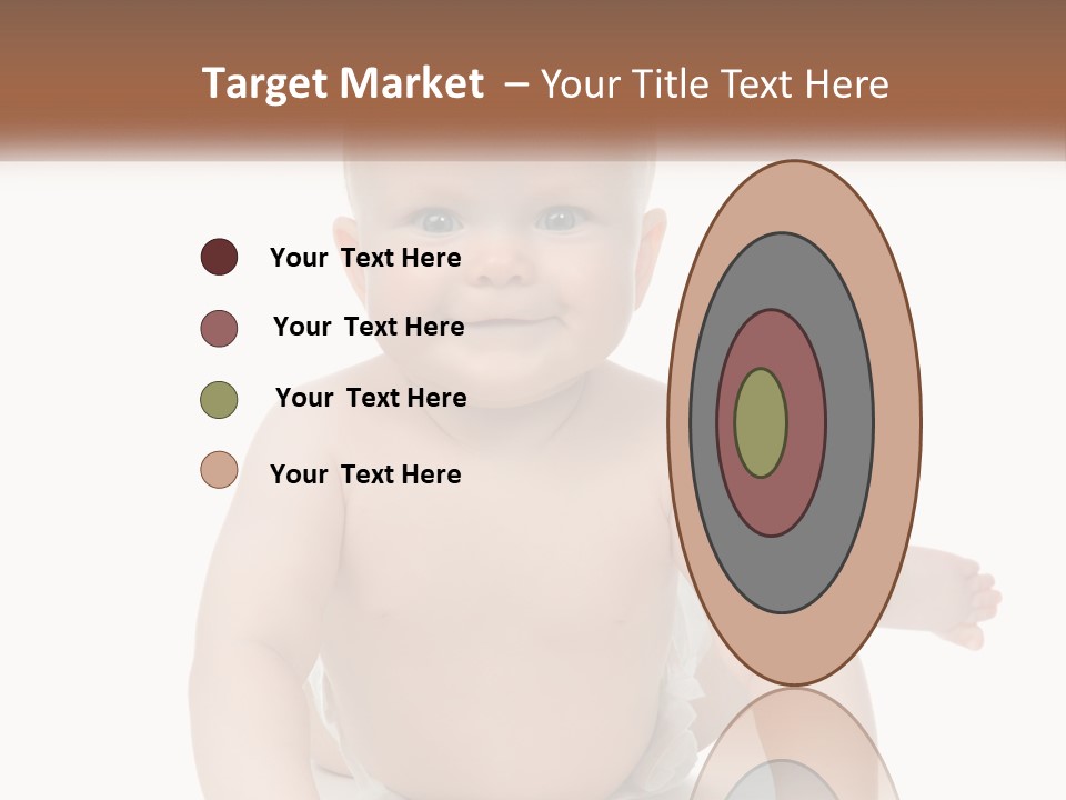 A Baby Sitting On The Ground With A White Background PowerPoint Template