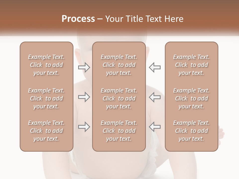 A Baby Sitting On The Ground With A White Background PowerPoint Template
