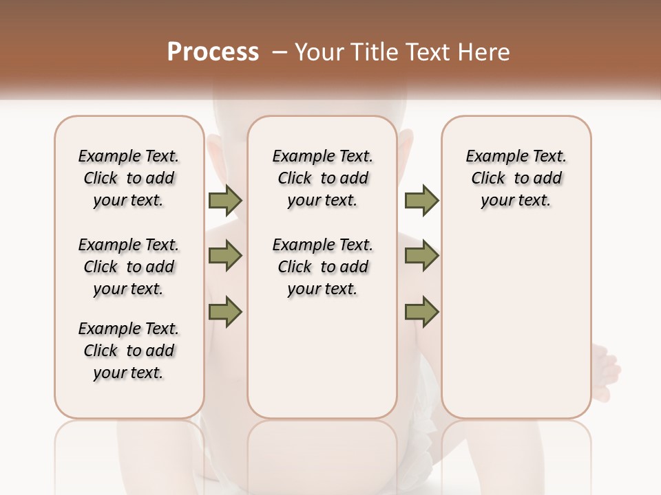 A Baby Sitting On The Ground With A White Background PowerPoint Template