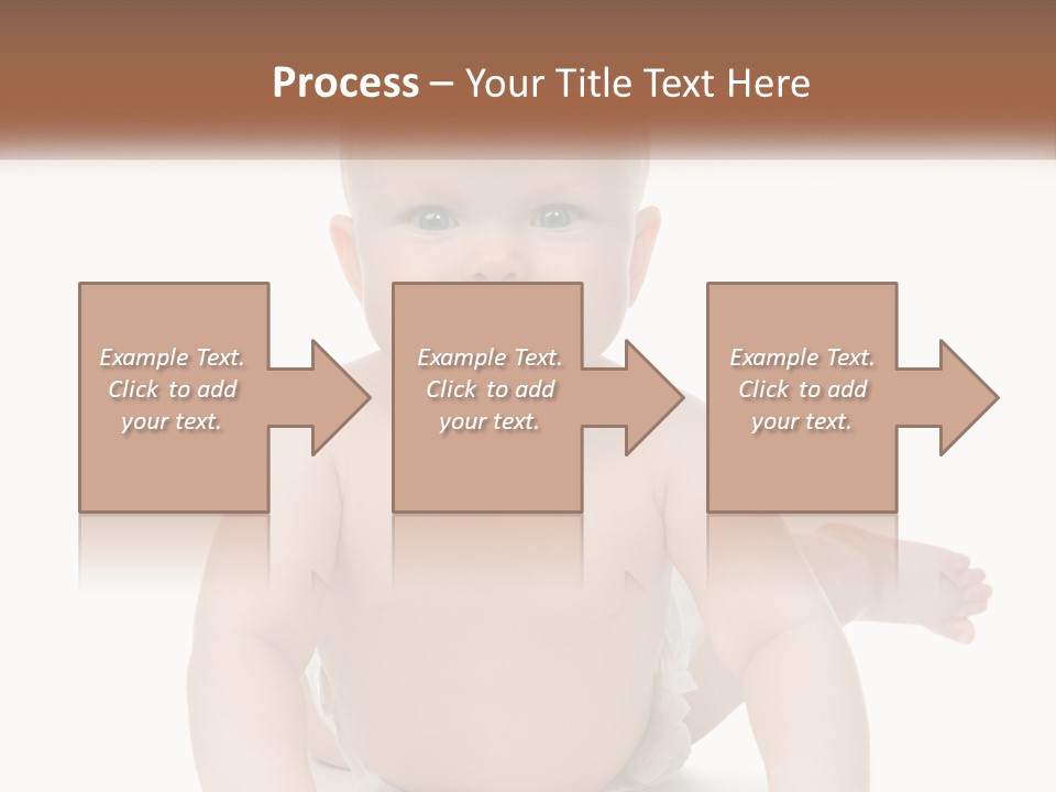A Baby Sitting On The Ground With A White Background PowerPoint Template