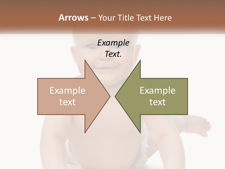 A Baby Sitting On The Ground With A White Background PowerPoint Template