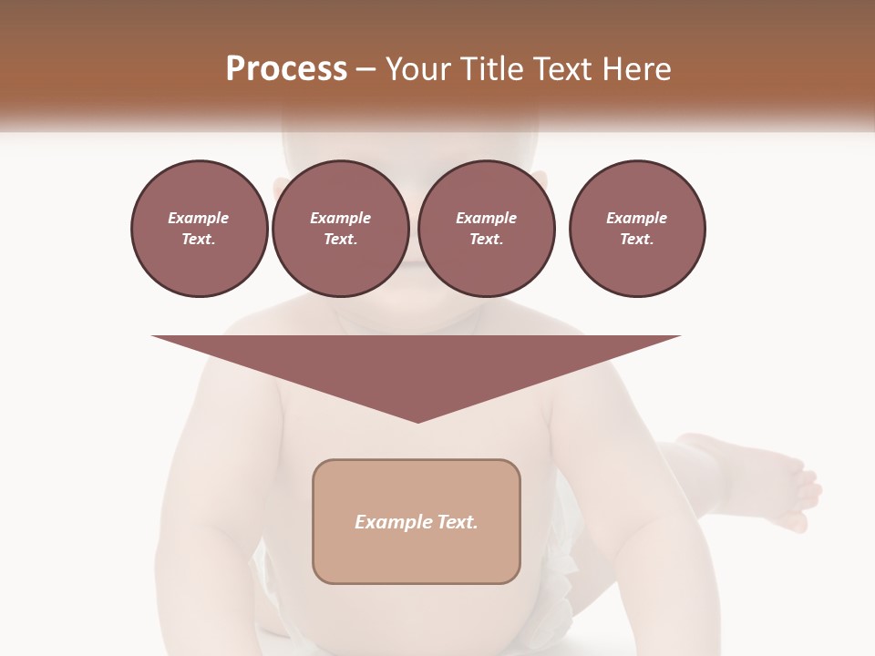 A Baby Sitting On The Ground With A White Background PowerPoint Template