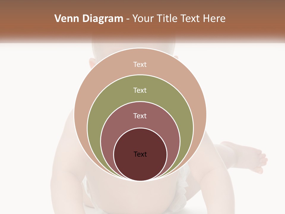 A Baby Sitting On The Ground With A White Background PowerPoint Template