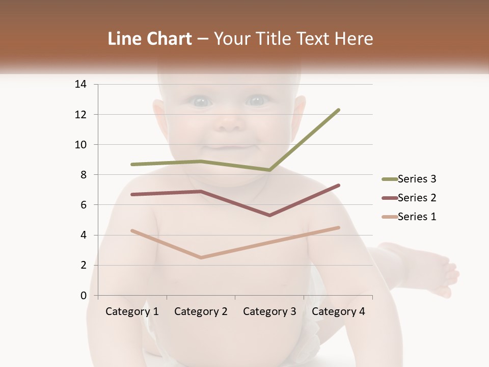 A Baby Sitting On The Ground With A White Background PowerPoint Template