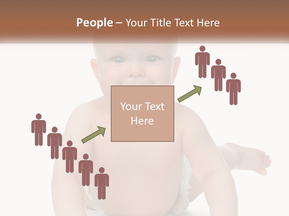 A Baby Sitting On The Ground With A White Background PowerPoint Template