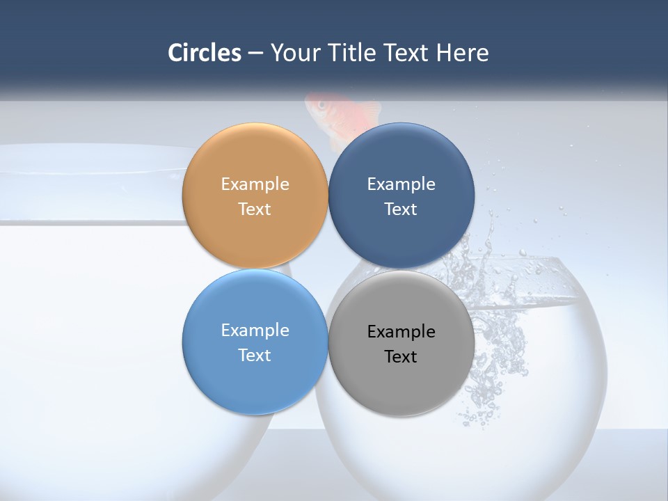 A Goldfish Jumping Out Of A Bowl Of Water PowerPoint Template