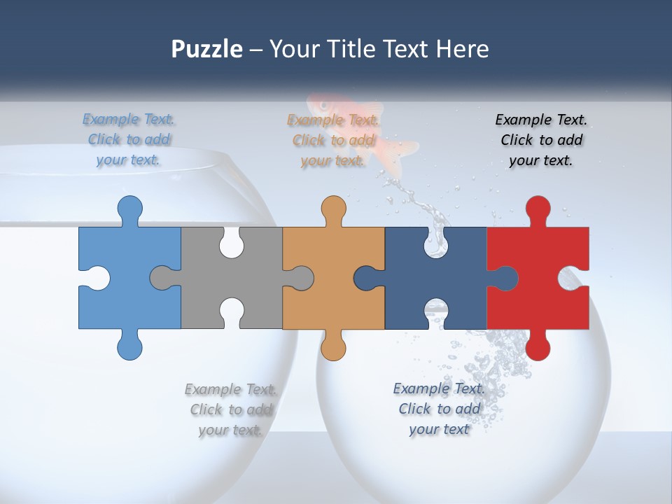 A Goldfish Jumping Out Of A Bowl Of Water PowerPoint Template