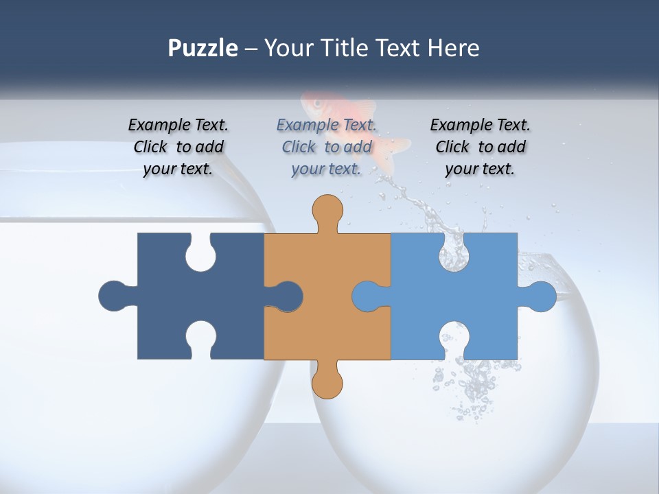 A Goldfish Jumping Out Of A Bowl Of Water PowerPoint Template