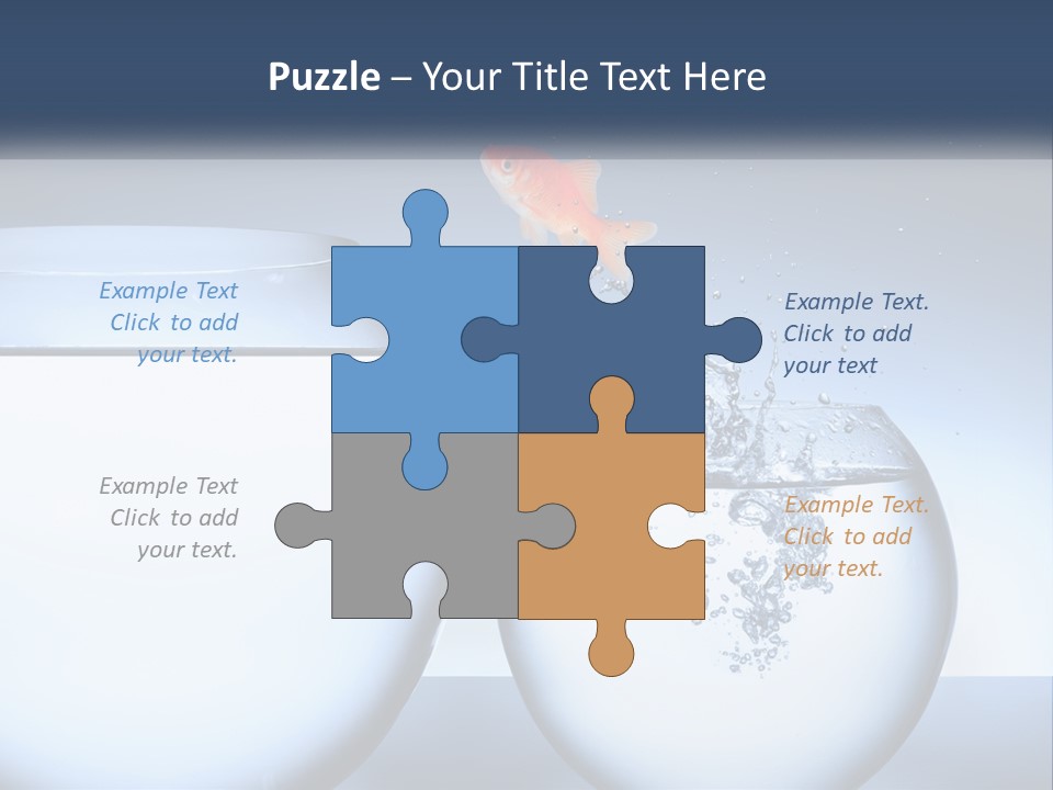 A Goldfish Jumping Out Of A Bowl Of Water PowerPoint Template