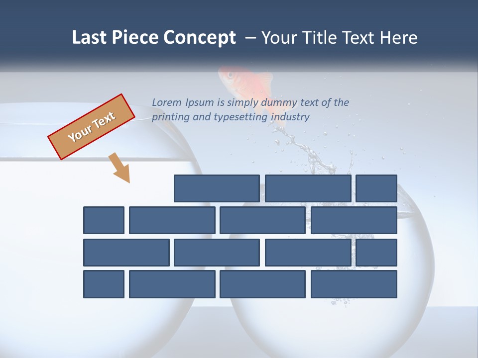 A Goldfish Jumping Out Of A Bowl Of Water PowerPoint Template