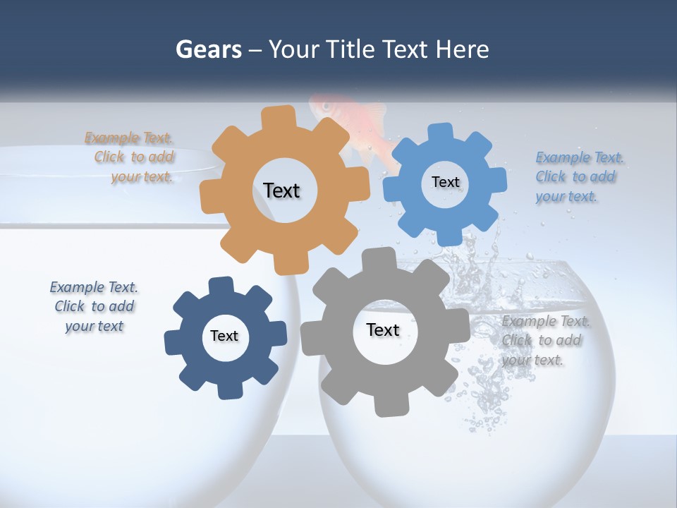 A Goldfish Jumping Out Of A Bowl Of Water PowerPoint Template