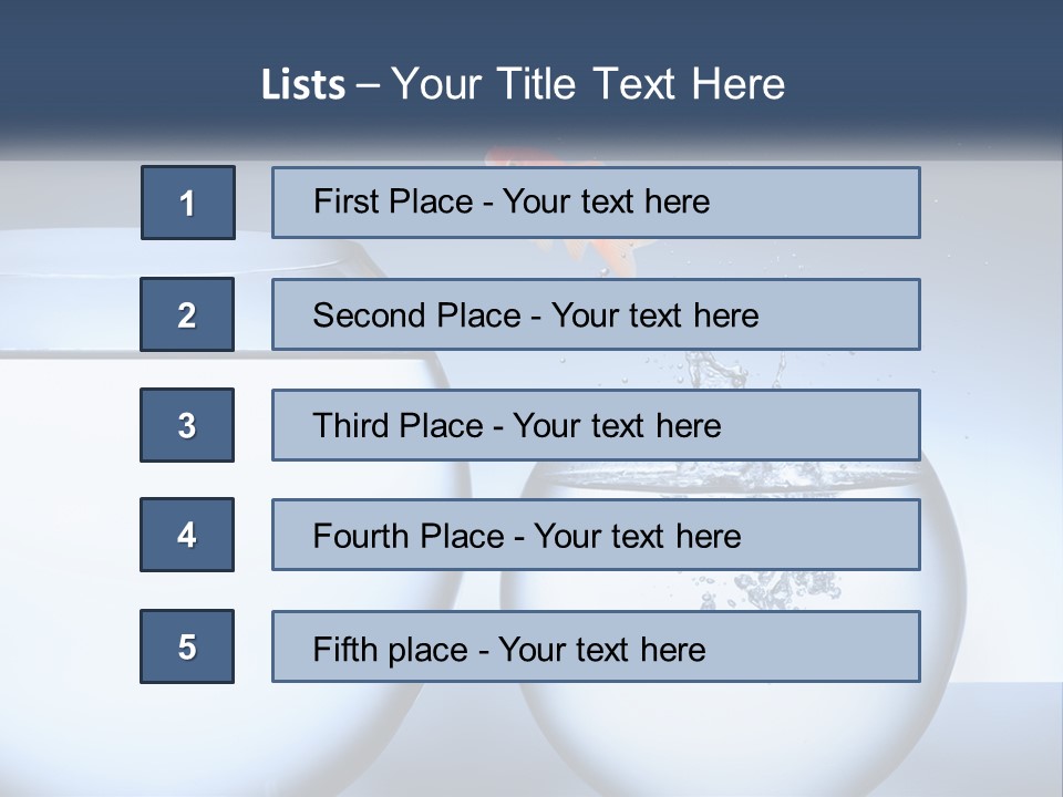 A Goldfish Jumping Out Of A Bowl Of Water PowerPoint Template