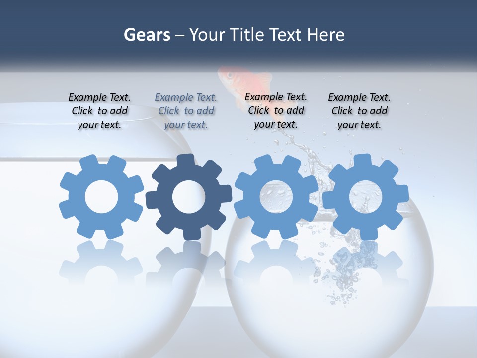 A Goldfish Jumping Out Of A Bowl Of Water PowerPoint Template