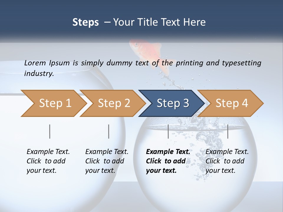 A Goldfish Jumping Out Of A Bowl Of Water PowerPoint Template