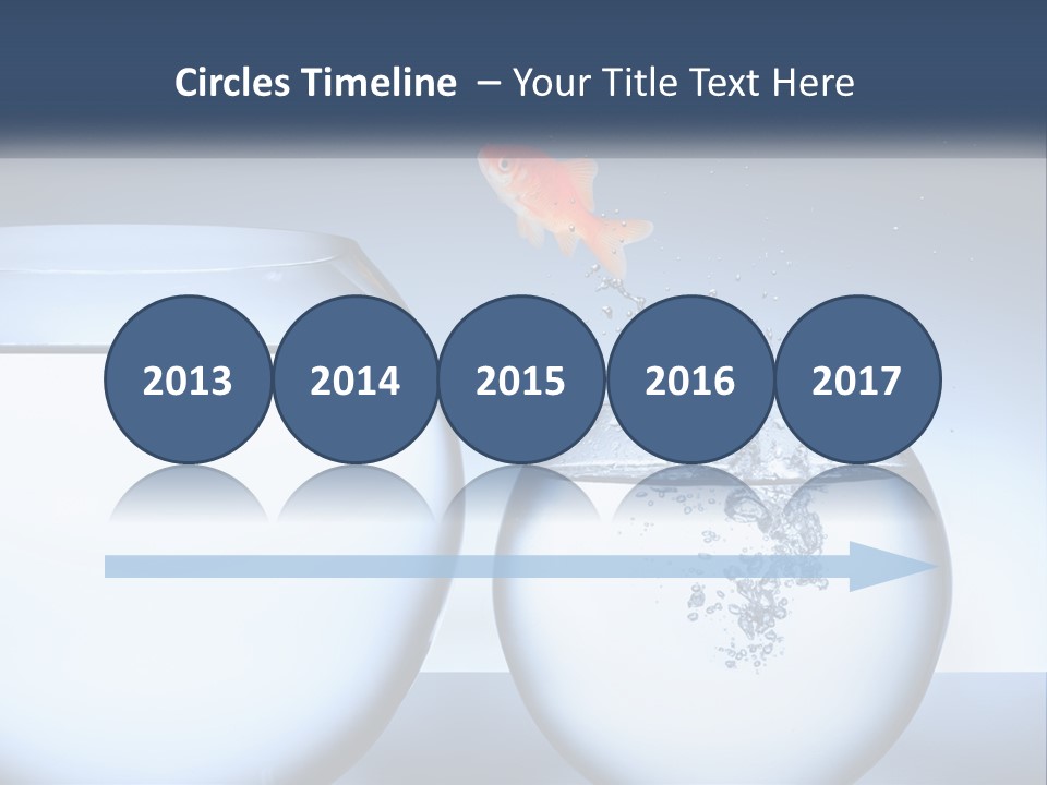 A Goldfish Jumping Out Of A Bowl Of Water PowerPoint Template