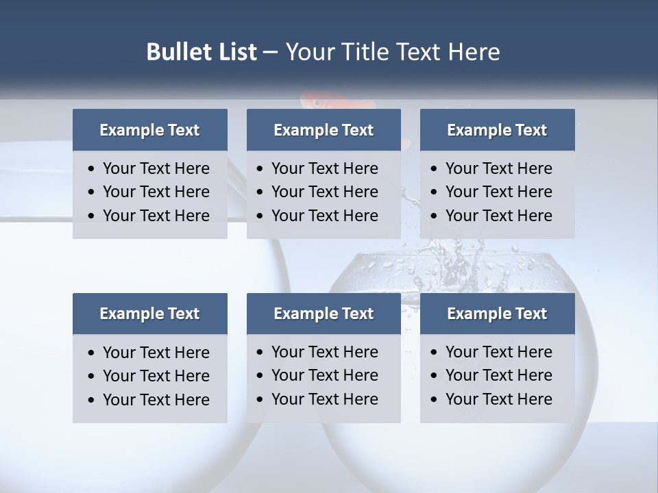 A Goldfish Jumping Out Of A Bowl Of Water PowerPoint Template