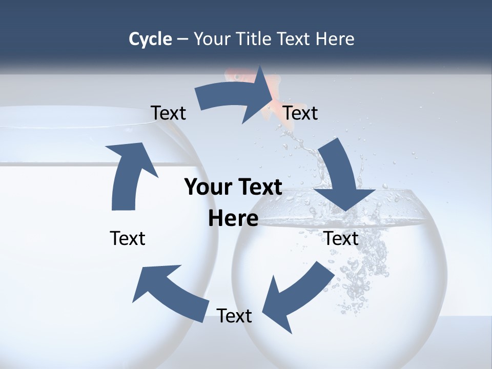 A Goldfish Jumping Out Of A Bowl Of Water PowerPoint Template