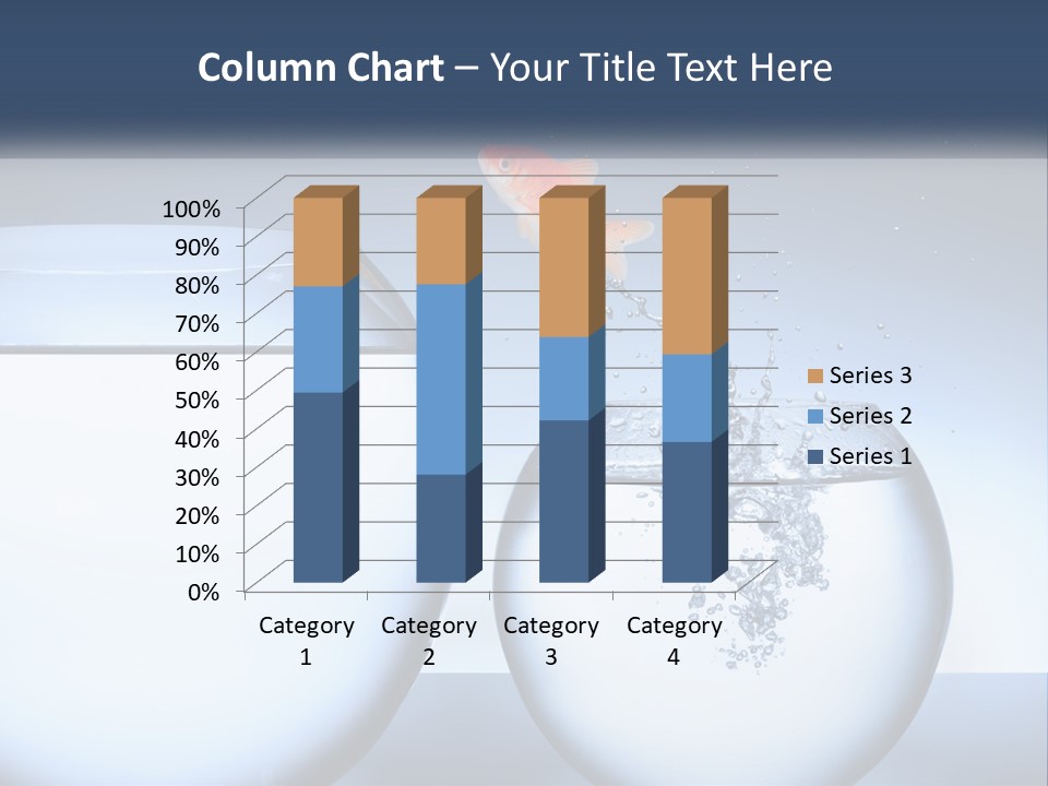 A Goldfish Jumping Out Of A Bowl Of Water PowerPoint Template