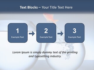 A Goldfish Jumping Out Of A Bowl Of Water PowerPoint Template