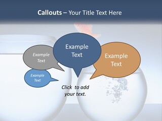 A Goldfish Jumping Out Of A Bowl Of Water PowerPoint Template